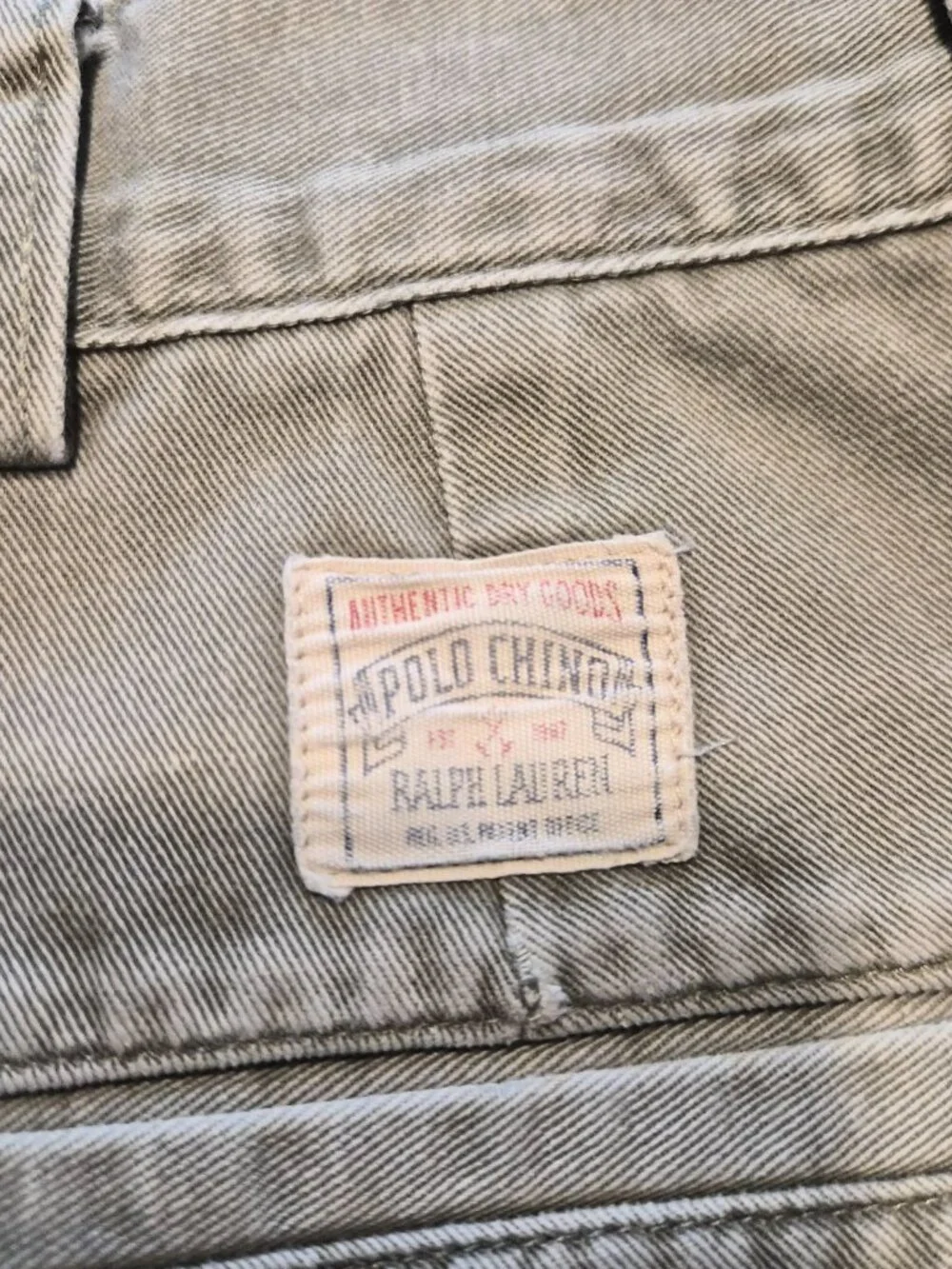 Vintage Polo Ralph Lauren Mens Chino Pants 34x30 Gray Made in USA No Button G769